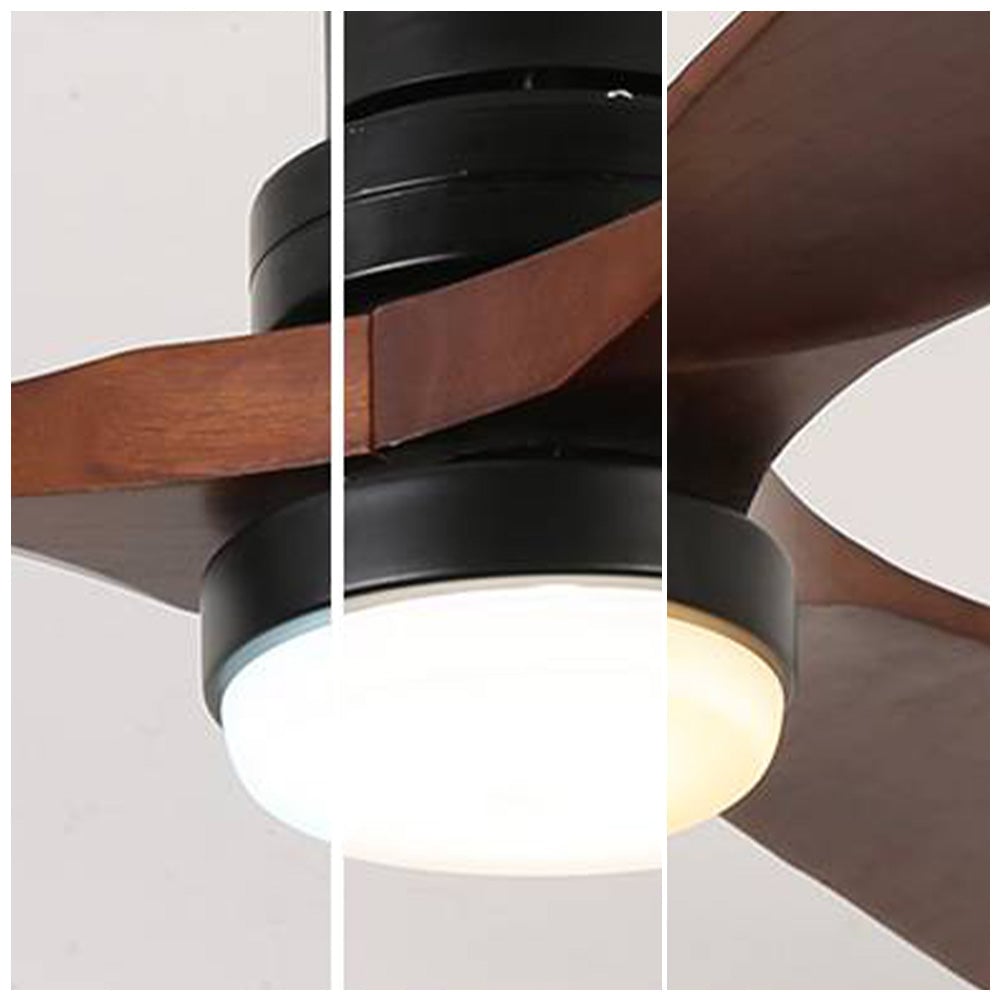Haydn 3-Blatt-Deckenventilator mit Beleuchtung, Schwarz & Rot, ∅132CM - Lumpaz