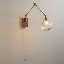 Ozawa Verstellbare Wandleuchte mit Falten, Metall & Holz, 11 Stile - Lumpaz
