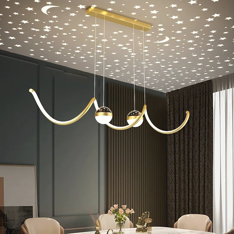 Madina Moderne LED Pendelleuchte Stern-Design für Esszimmer - Lumpaz