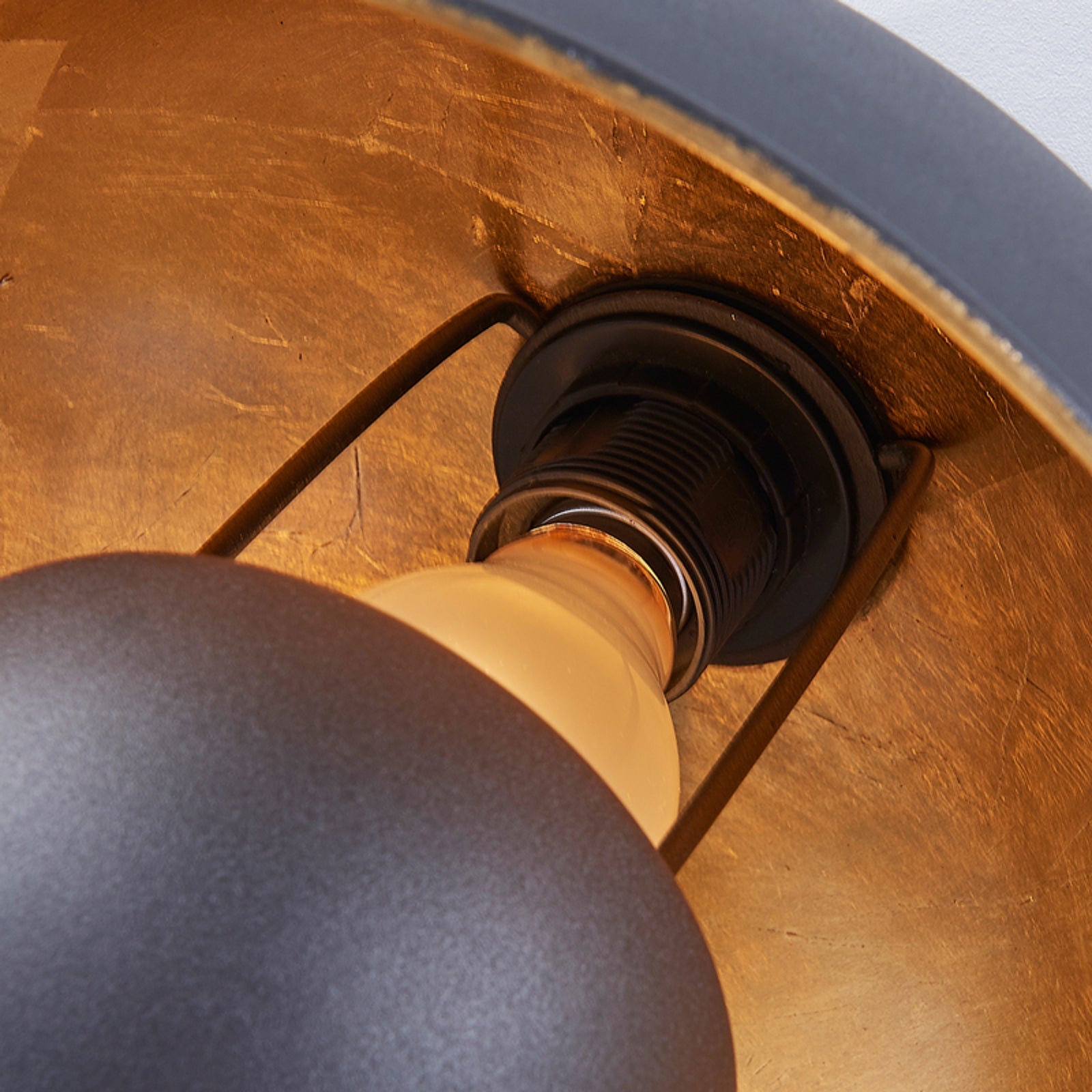 Carins Schwarz & Gold Deckenleuchte, ∅30/40CM - Lumpaz