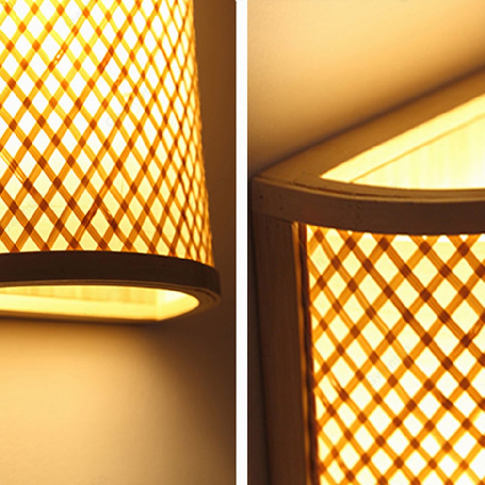 Muto Bamboo Weben Wandleuchte, 2 Stile - Lumpaz