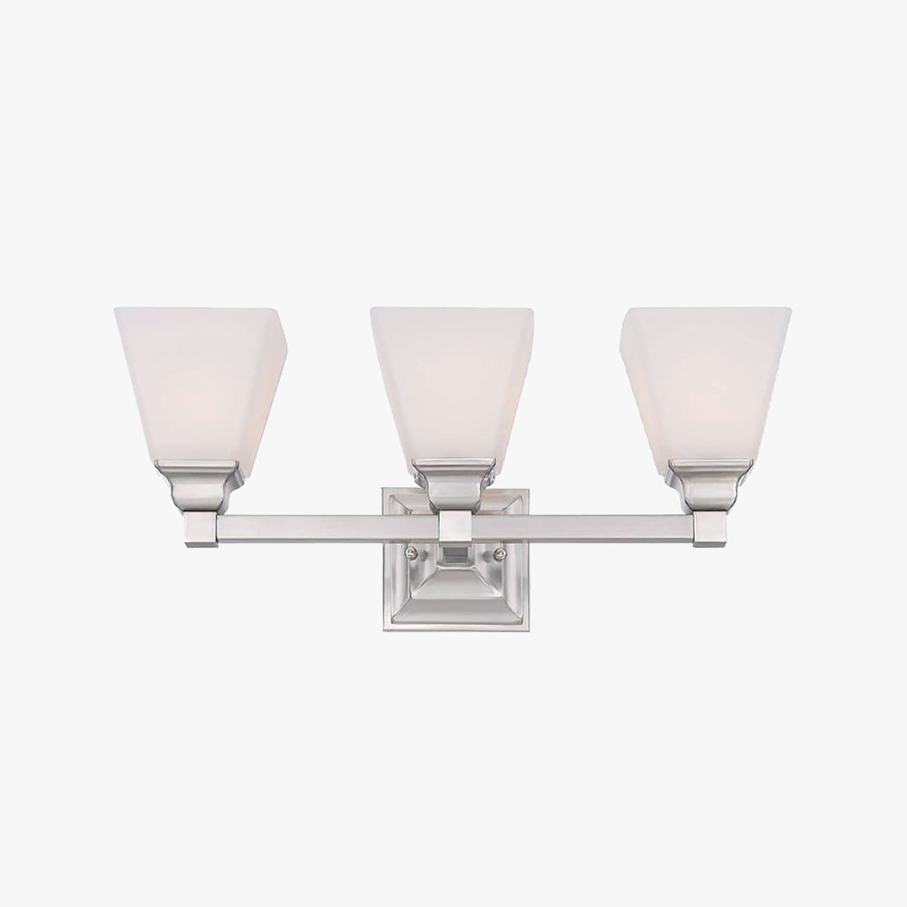 Eyrn Opal Spiegelfront Waschtisch-Wandleuchte, 2/3-flammig, 31/50CM Lang - Lumpaz