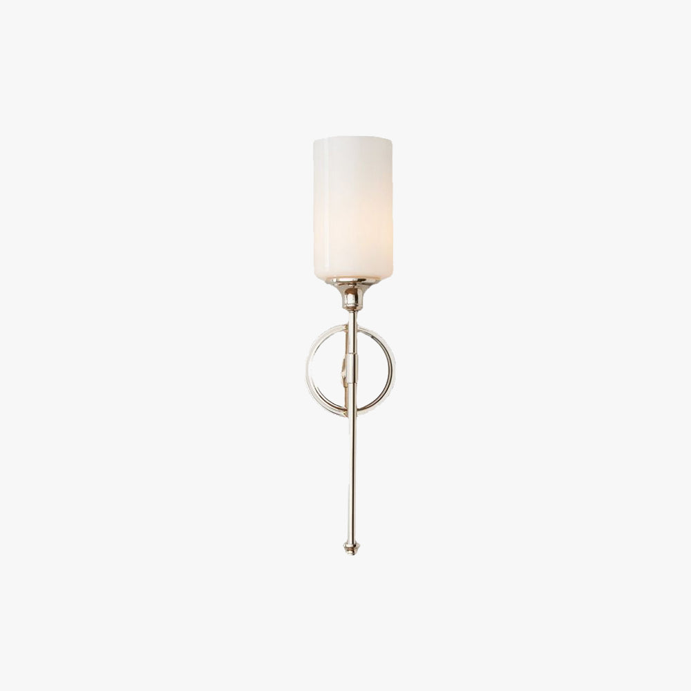 Leigh Milchglas-Spiegelfront Wandleuchte, 2 Farben, 50CM Lang - Lumpaz