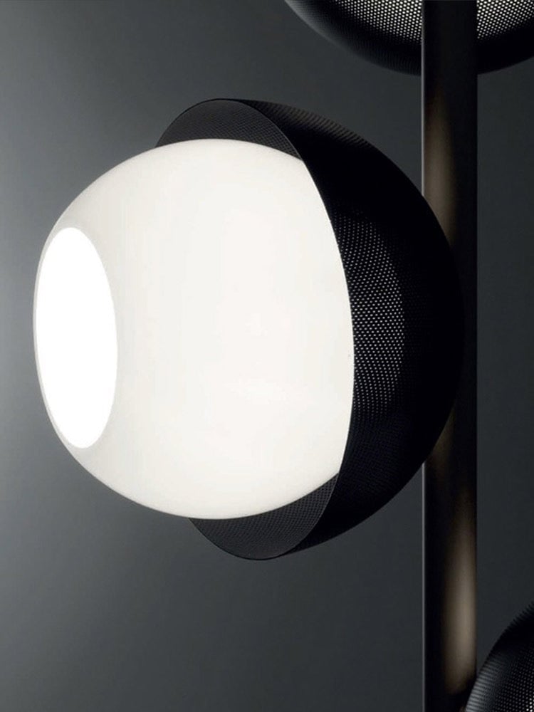 Salgado Schwarz & Gold Halbkreis Stehleuchte, 3-flamming, Metall, 53CM Lang - Lumpaz