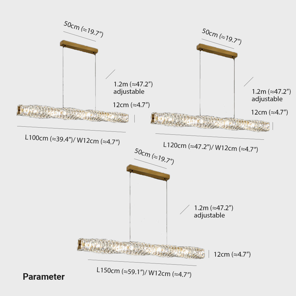 Kristy Pendelleuchte Farbtemperatur umschaltbar, 100/120/150cm - Lumpaz