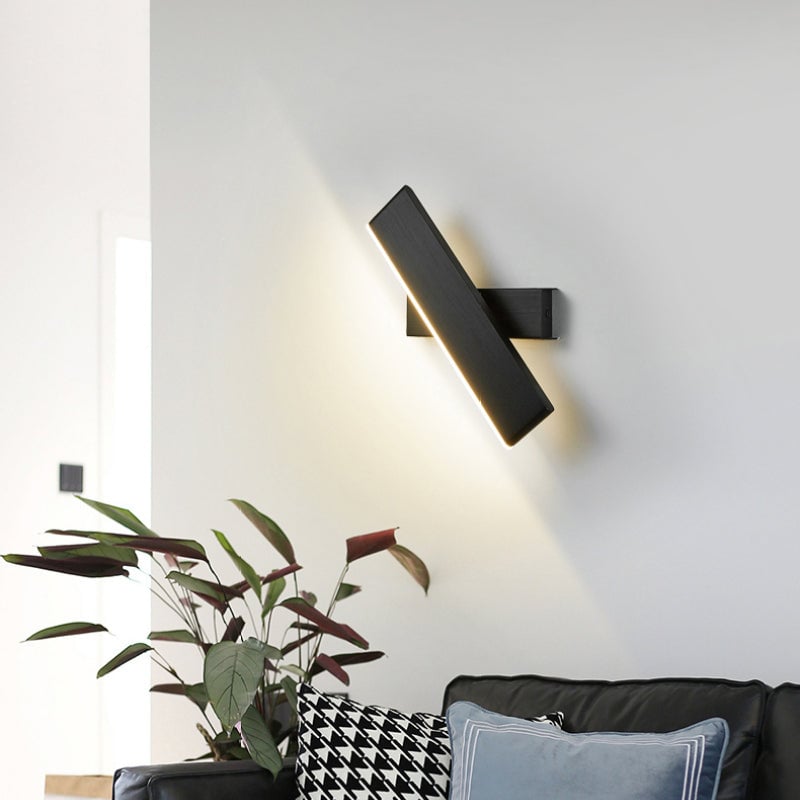 Minimalistische LED Wandleuchte aus Aluminium für Schlafzimmer - Lumpaz
