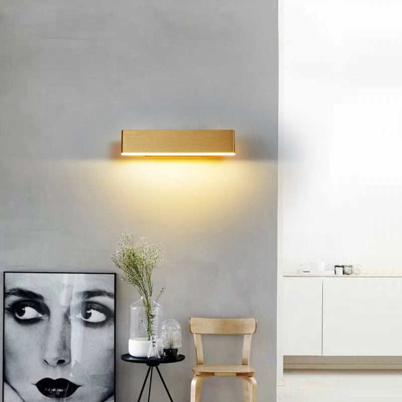 Minimalistische LED Wandleuchte aus Aluminium für Schlafzimmer - Lumpaz