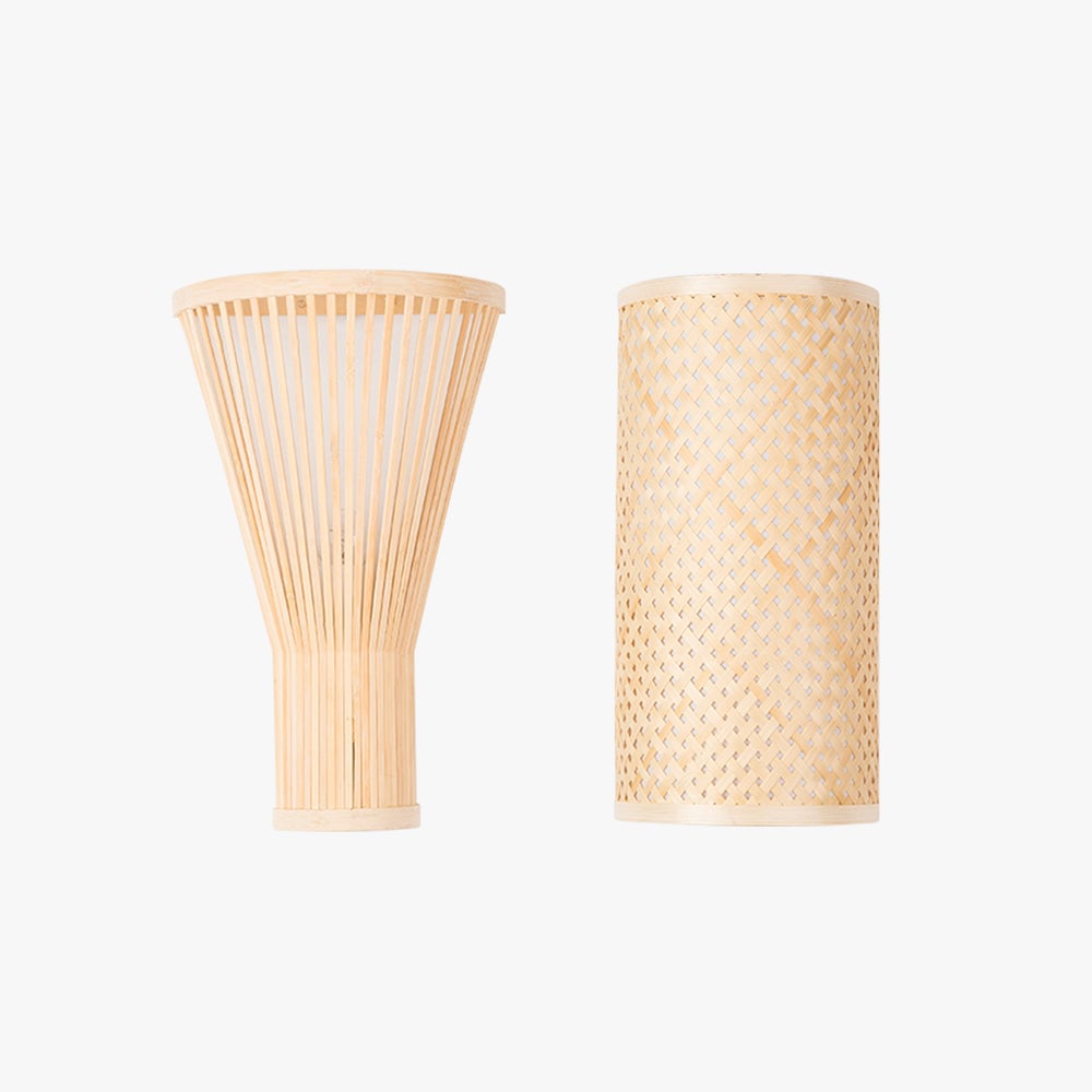 Muto Bamboo Weben Wandleuchte, 2 Stile - Lumpaz