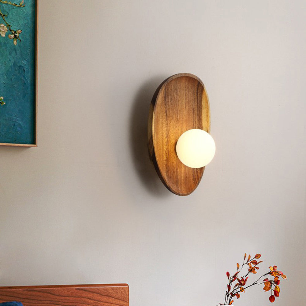 Minimalist Solid Wood Wall Sconce - Lumpaz