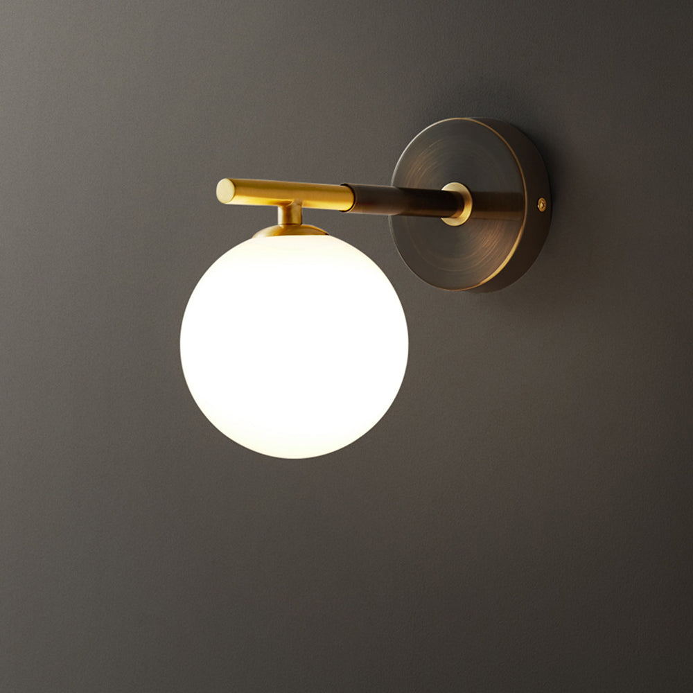 Luxury Copper Ball 1-Light Wall Sconce - Lumpaz