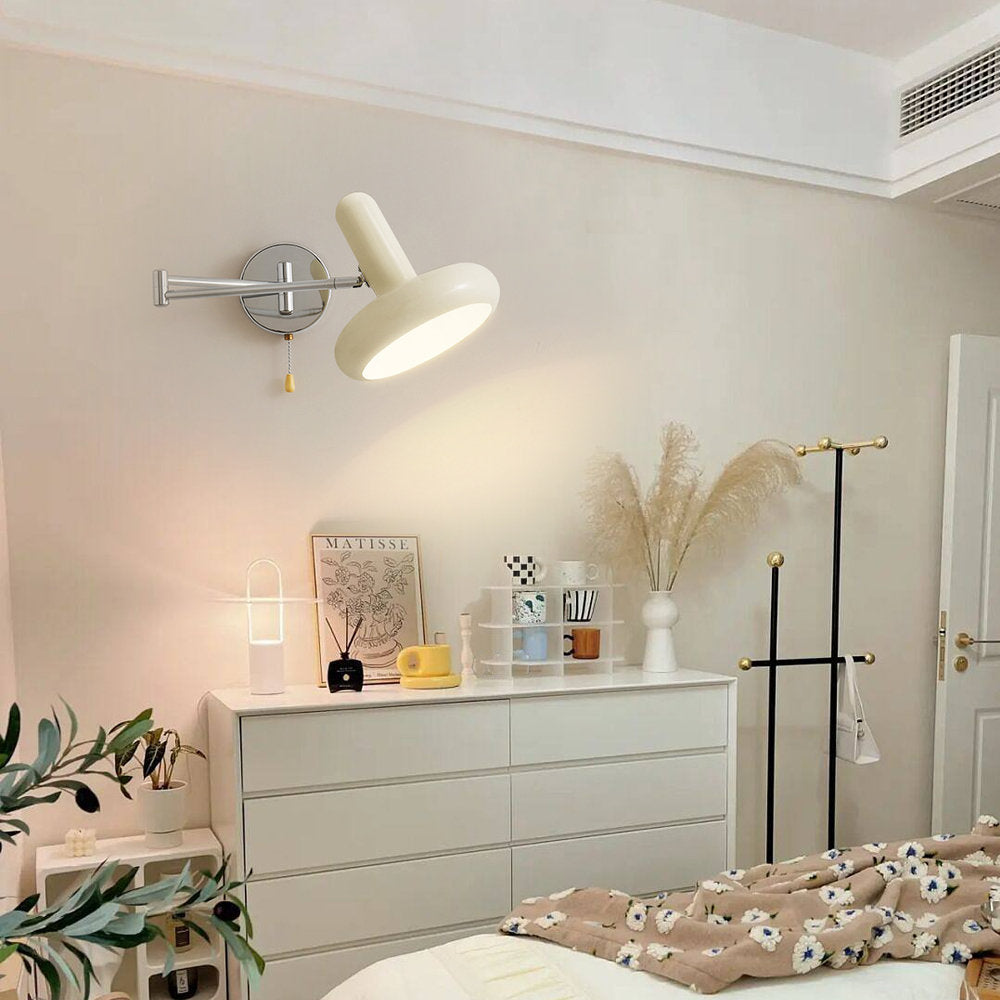 Retro Capsule White Swing Arm Wall Lamp - Lumpaz