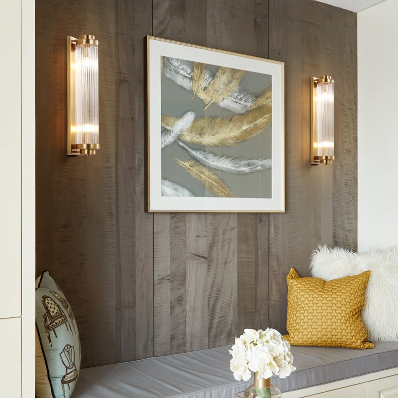 Crystal Pillar Metal Wall Lamp - Lumpaz