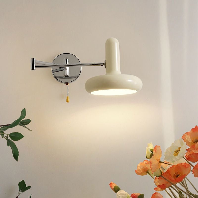 Retro Capsule White Swing Arm Wall Lamp - Lumpaz