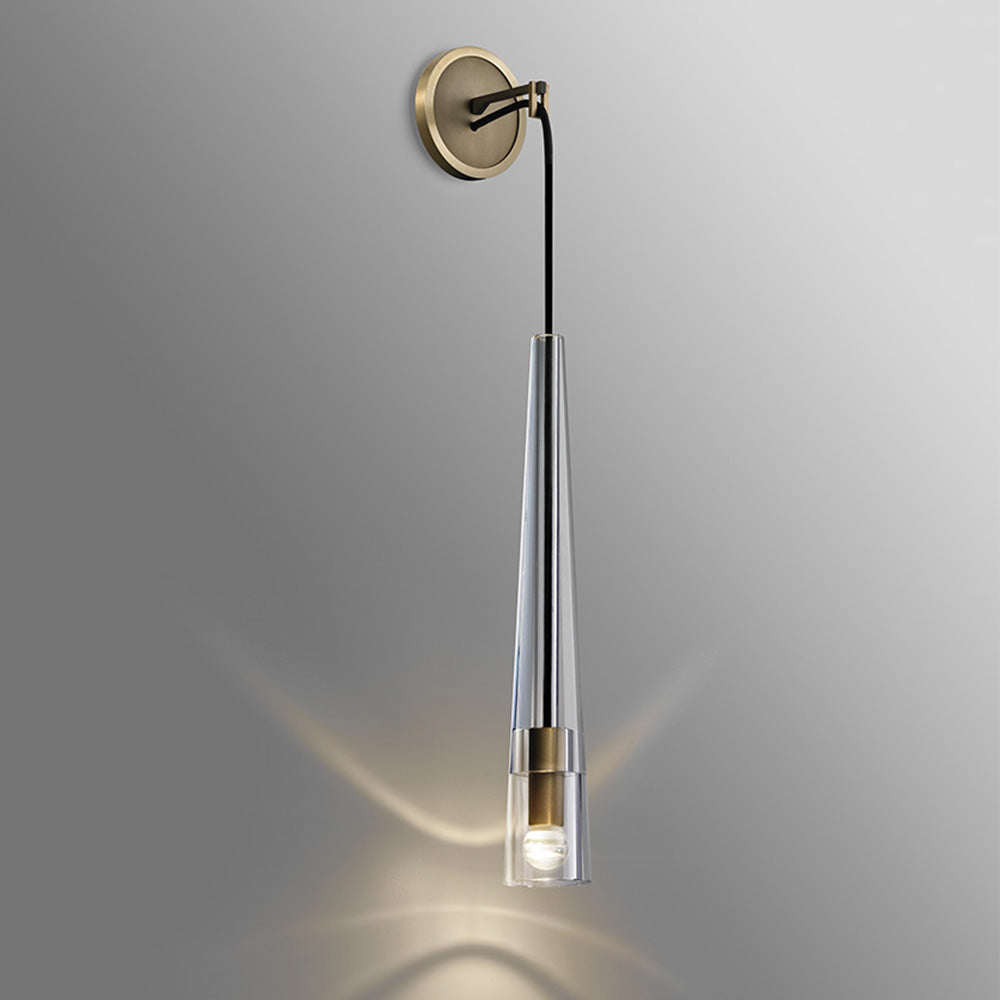Modern Black Golden Hanging Suspended Wall Light - Lumpaz