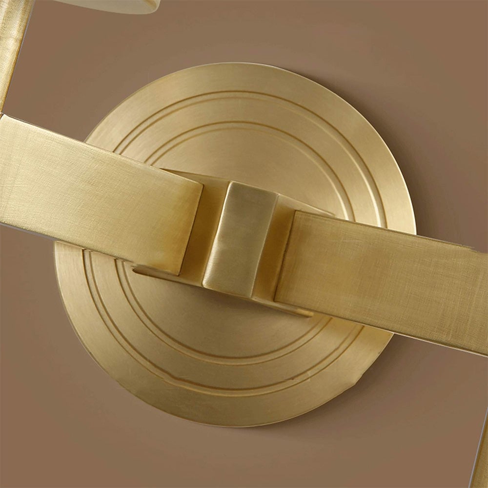 Modern Brass Sconce Ribbed Long Glass Wall Lights For Living Room - Lumpaz