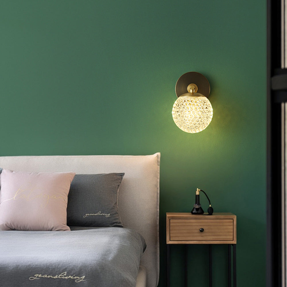 Luxury Copper Ball 1-Light Wall Sconce - Lumpaz