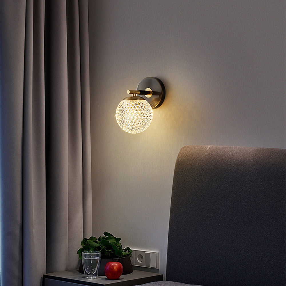 Luxury Copper Ball 1-Light Wall Sconce - Lumpaz