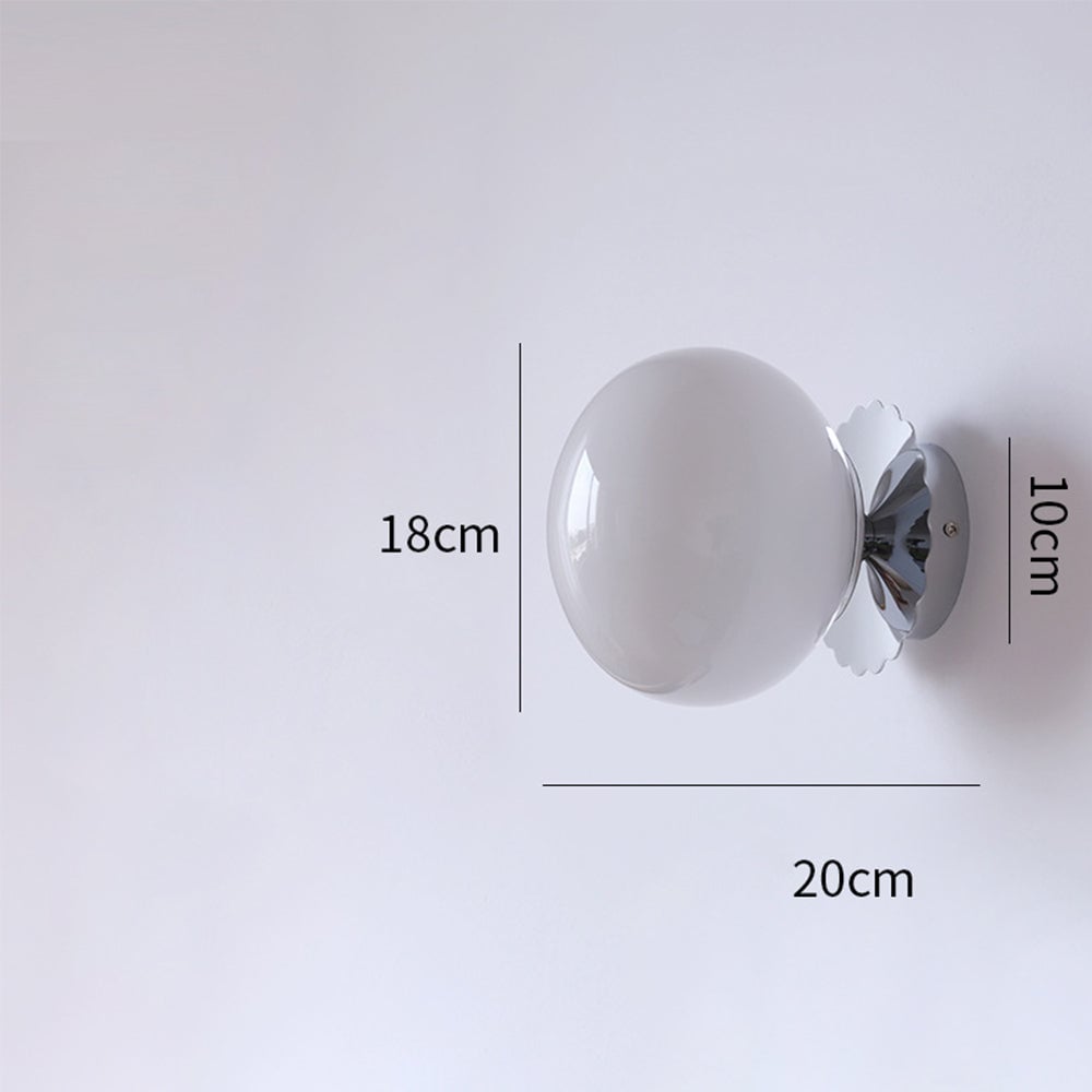 Vintage Glass Round Head Wall Sconce - Lumpaz