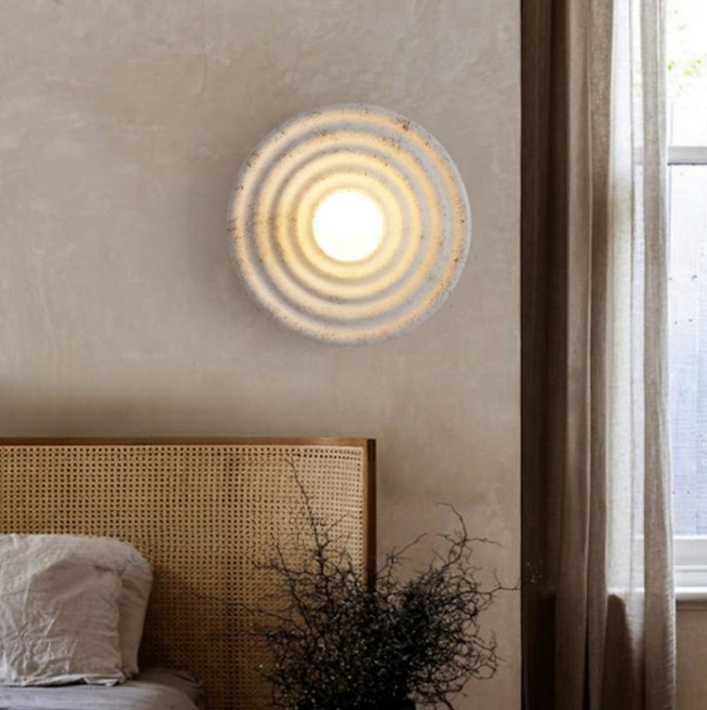 Wabi-sabi Round Circle Indoor Wall Lamp - Lumpaz