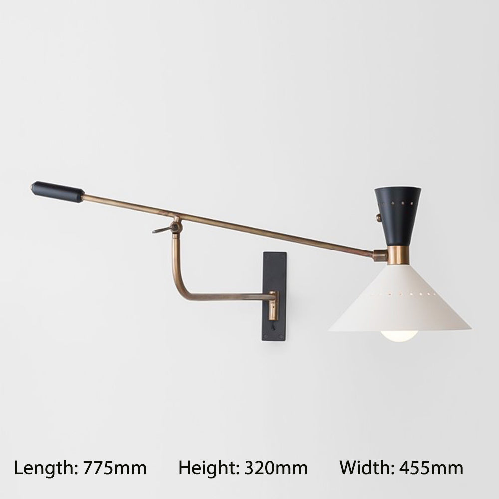 Modern Metal Cone Shade Wall Lamp - Lumpaz
