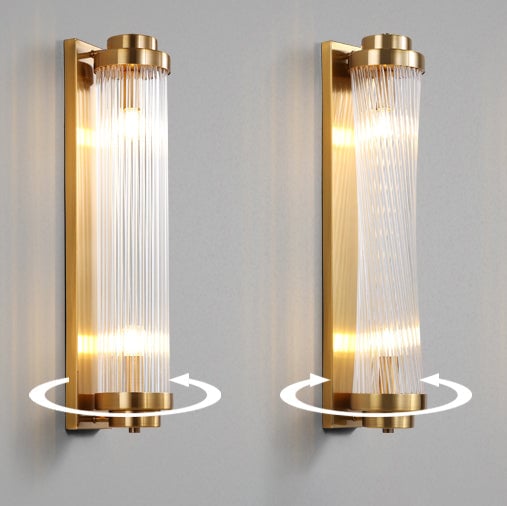 Crystal Pillar Metal Wall Lamp - Lumpaz