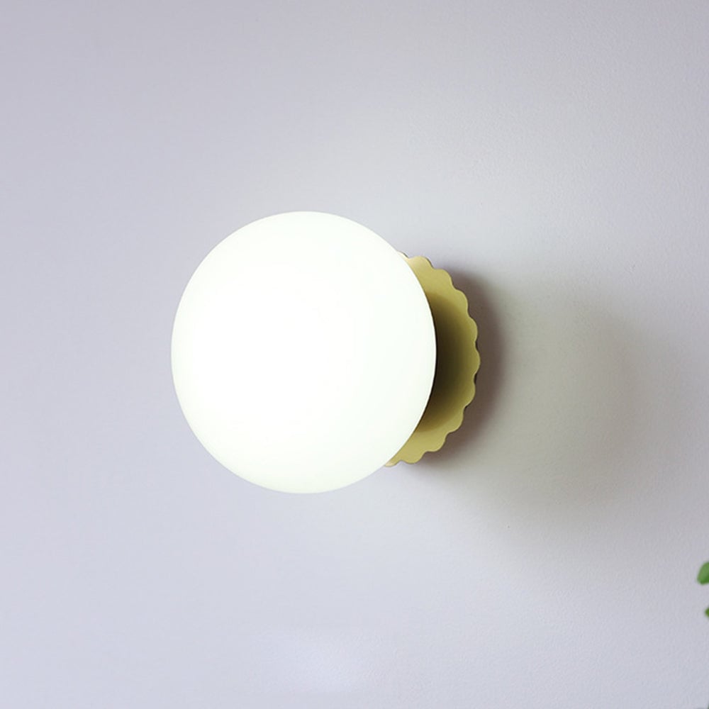 Vintage Glass Round Head Wall Sconce - Lumpaz