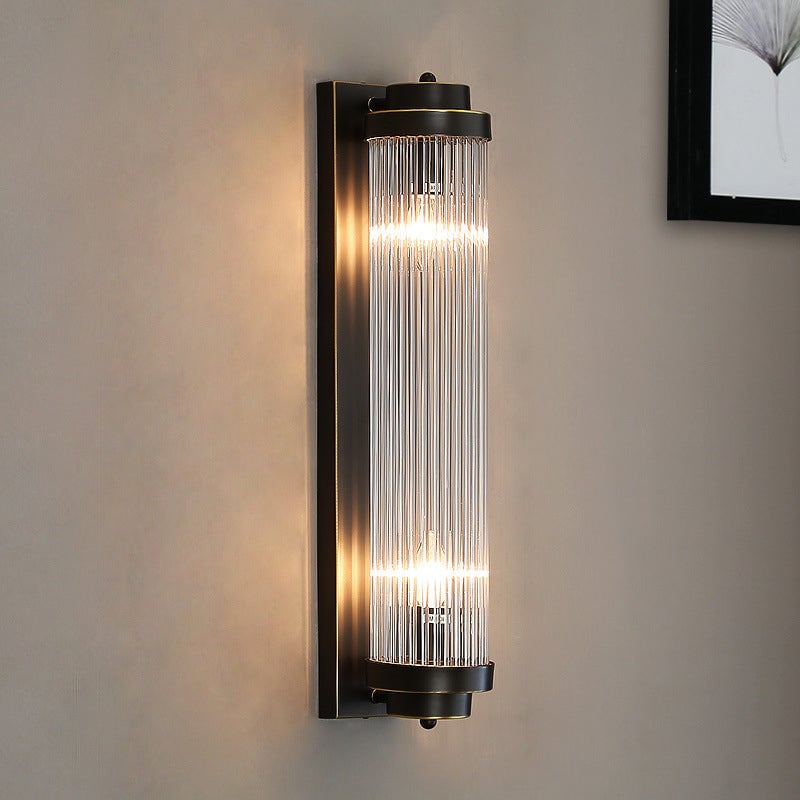 Crystal Pillar Metal Wall Lamp - Lumpaz