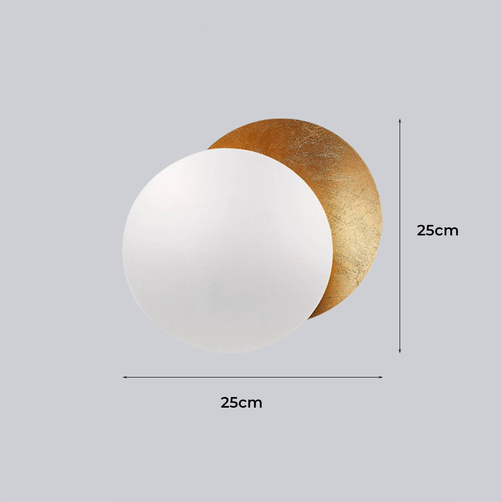 Modern Round Circle Creative Rotating Wall Light - Lumpaz
