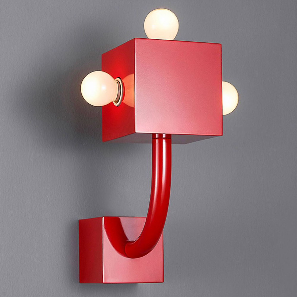 Vintage Metal Red Wall Lamp - Lumpaz