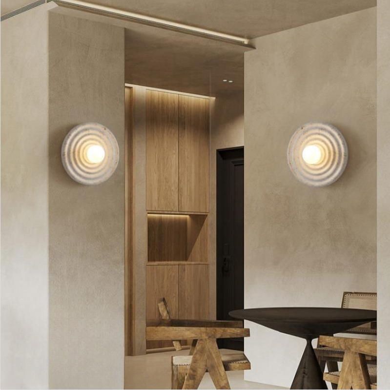 Wabi-sabi Round Circle Indoor Wall Lamp - Lumpaz