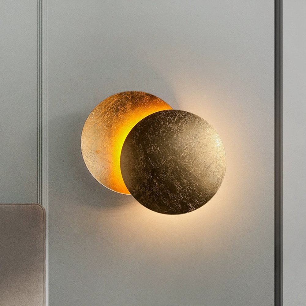 Modern Round Circle Creative Rotating Wall Light - Lumpaz