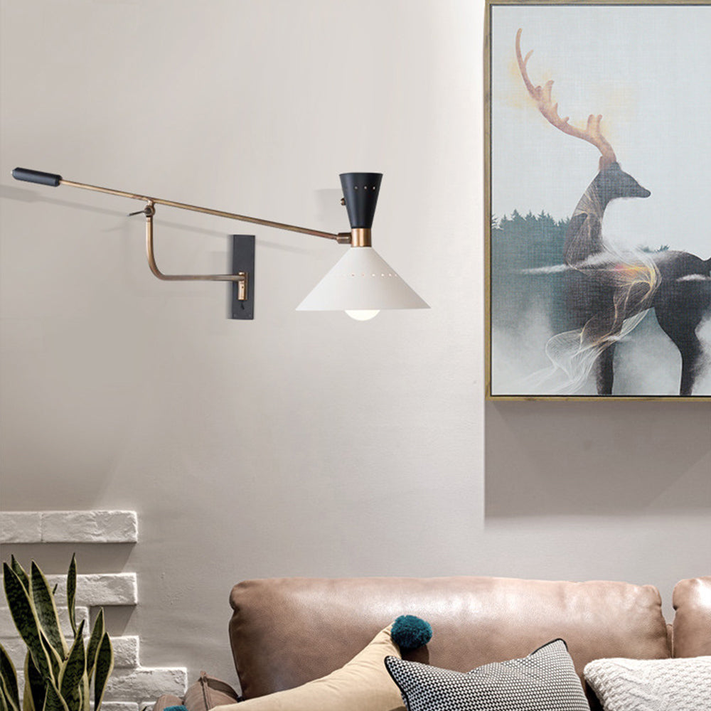 Modern Metal Cone Shade Wall Lamp - Lumpaz