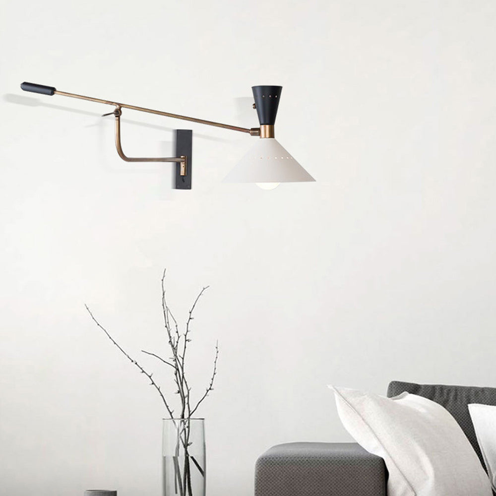 Modern Metal Cone Shade Wall Lamp - Lumpaz