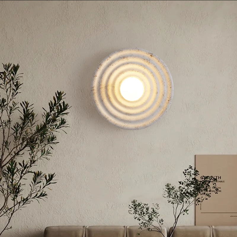 Wabi-sabi Round Circle Indoor Wall Lamp - Lumpaz