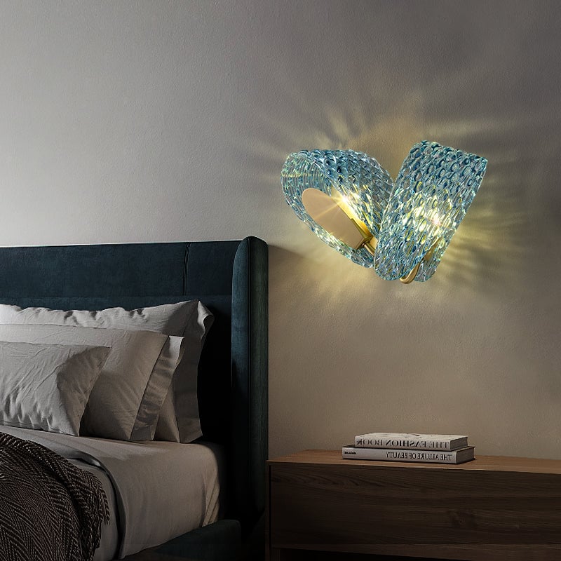 Retro Luxury Glass Blue Wall Lamp - Lumpaz