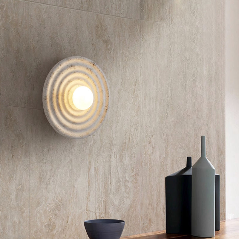Wabi-sabi Round Circle Indoor Wall Lamp - Lumpaz