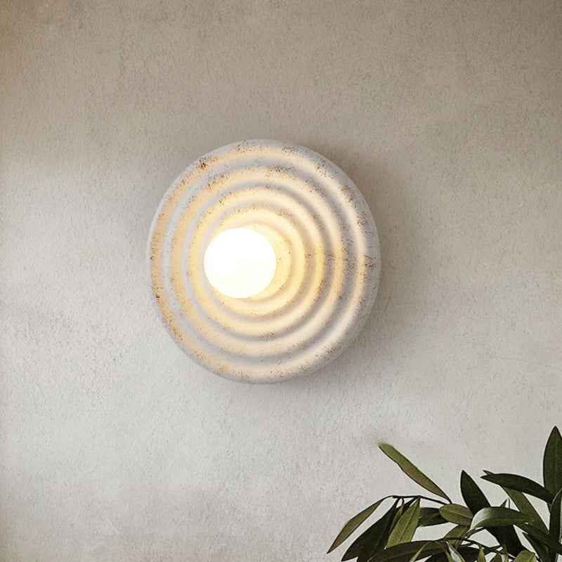 Wabi-sabi Round Circle Indoor Wall Lamp - Lumpaz