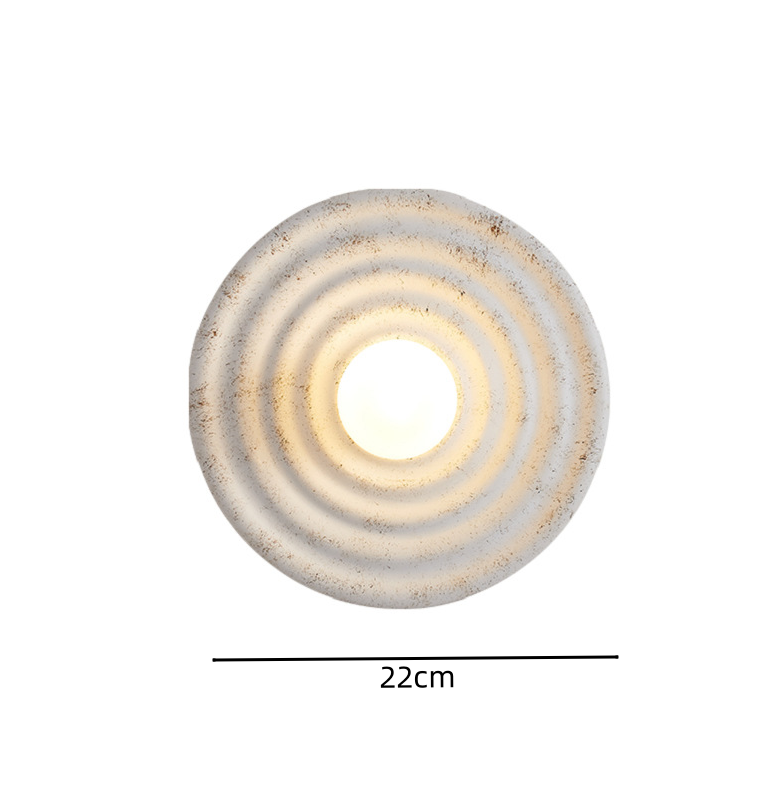 Wabi-sabi Round Circle Indoor Wall Lamp - Lumpaz