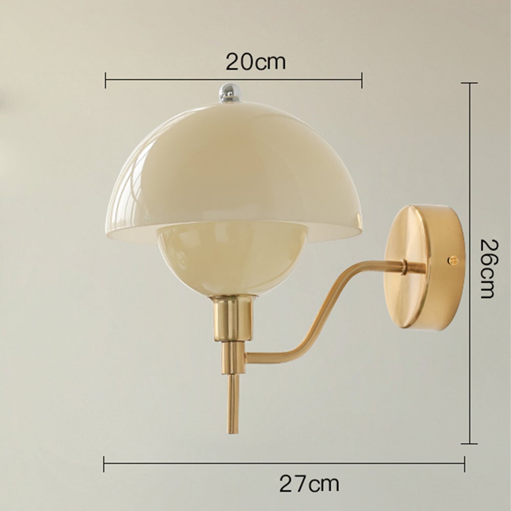 French Mushroom Glass Wall Lamp - Lumpaz