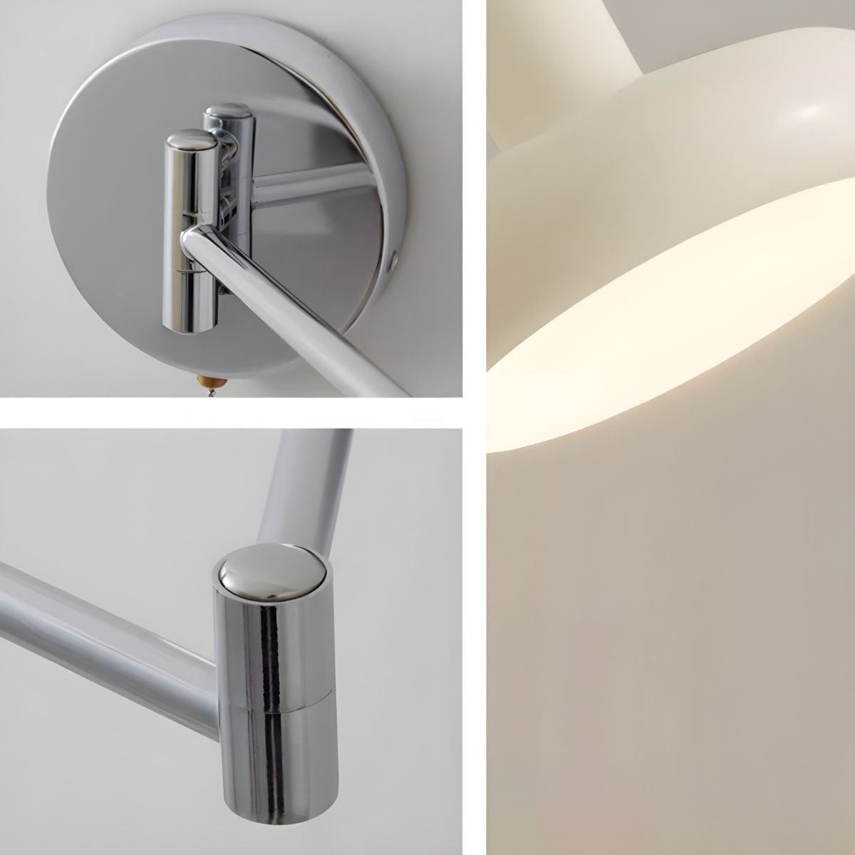Retro Capsule White Swing Arm Wall Lamp - Lumpaz
