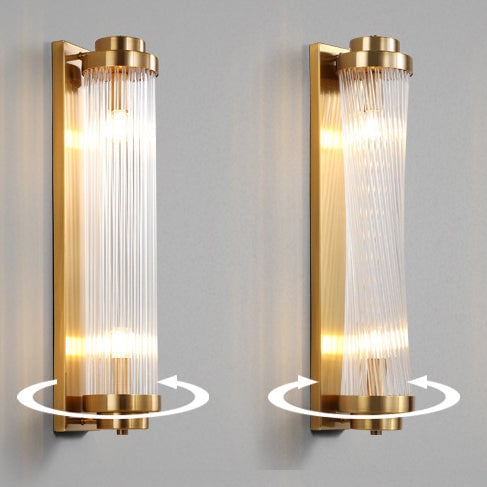 Crystal Pillar Metal Wall Lamp - Lumpaz