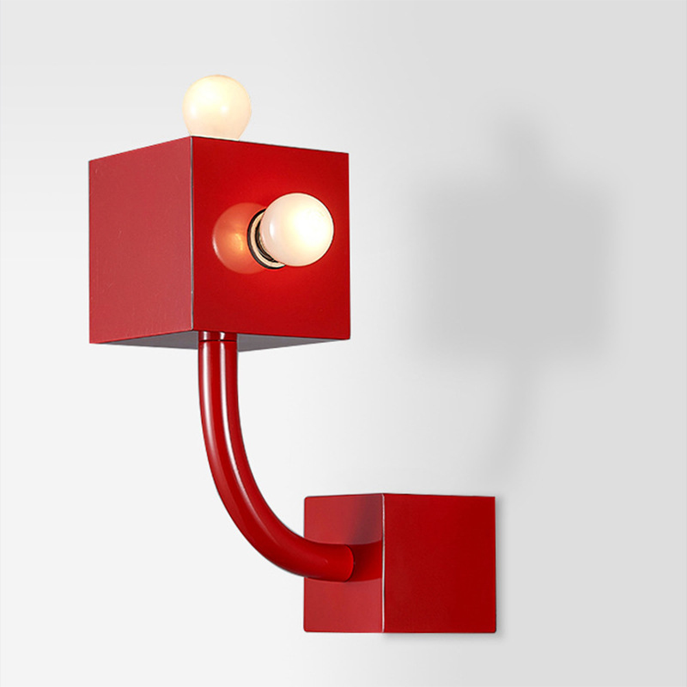 Vintage Metal Red Wall Lamp - Lumpaz