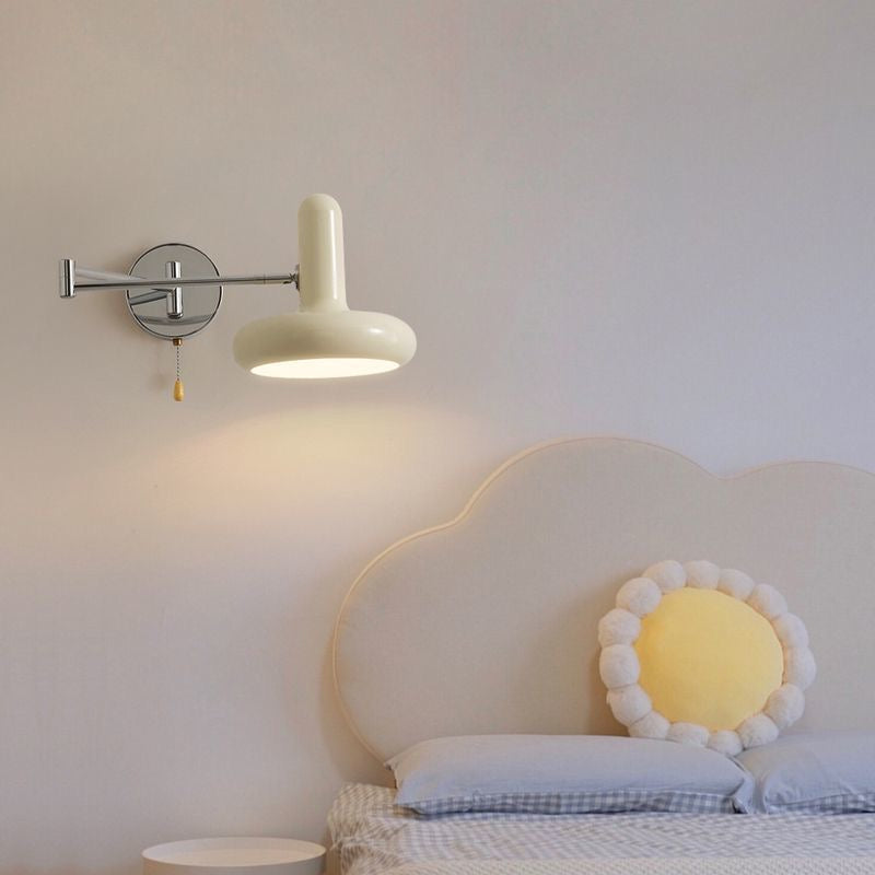 Retro Capsule White Swing Arm Wall Lamp - Lumpaz