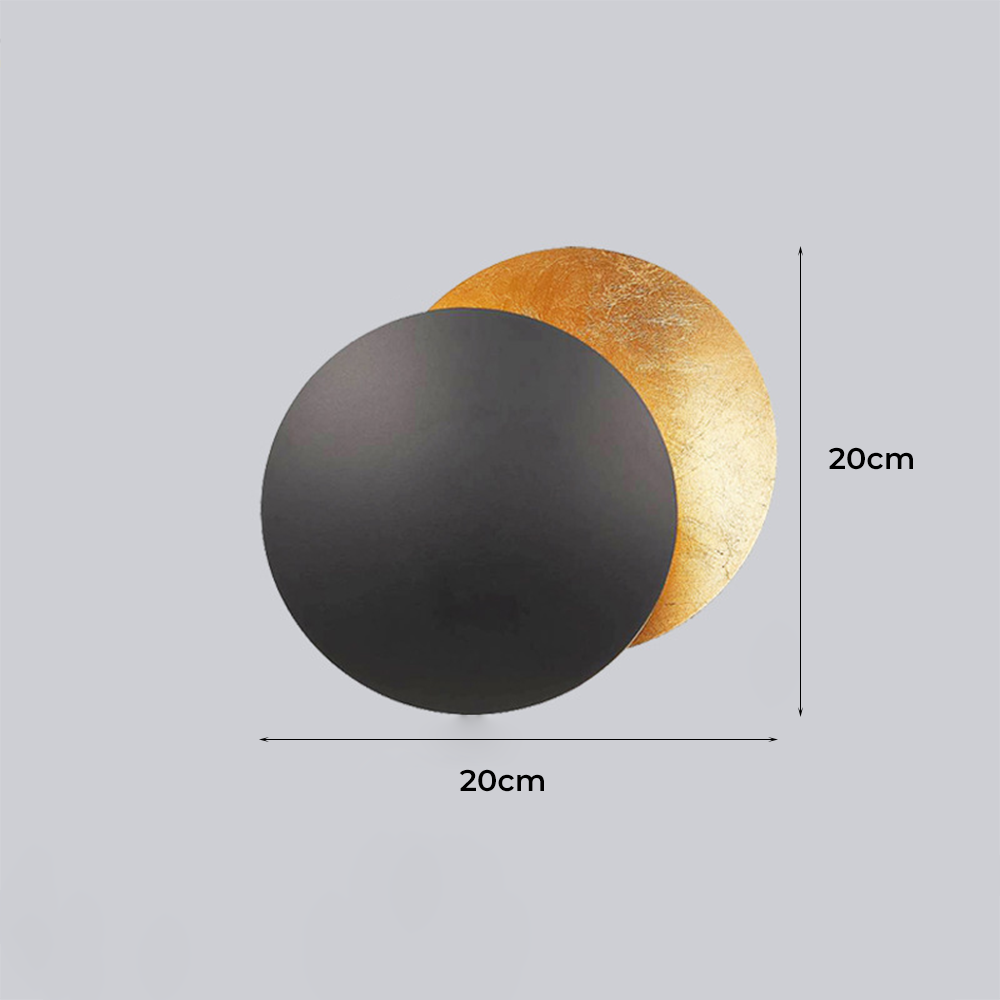 Modern Round Circle Creative Rotating Wall Light - Lumpaz