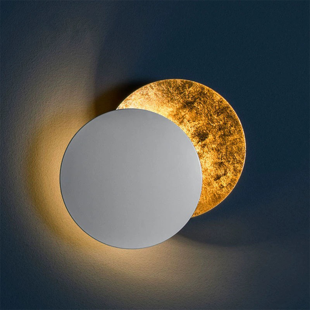Modern Round Circle Creative Rotating Wall Light - Lumpaz