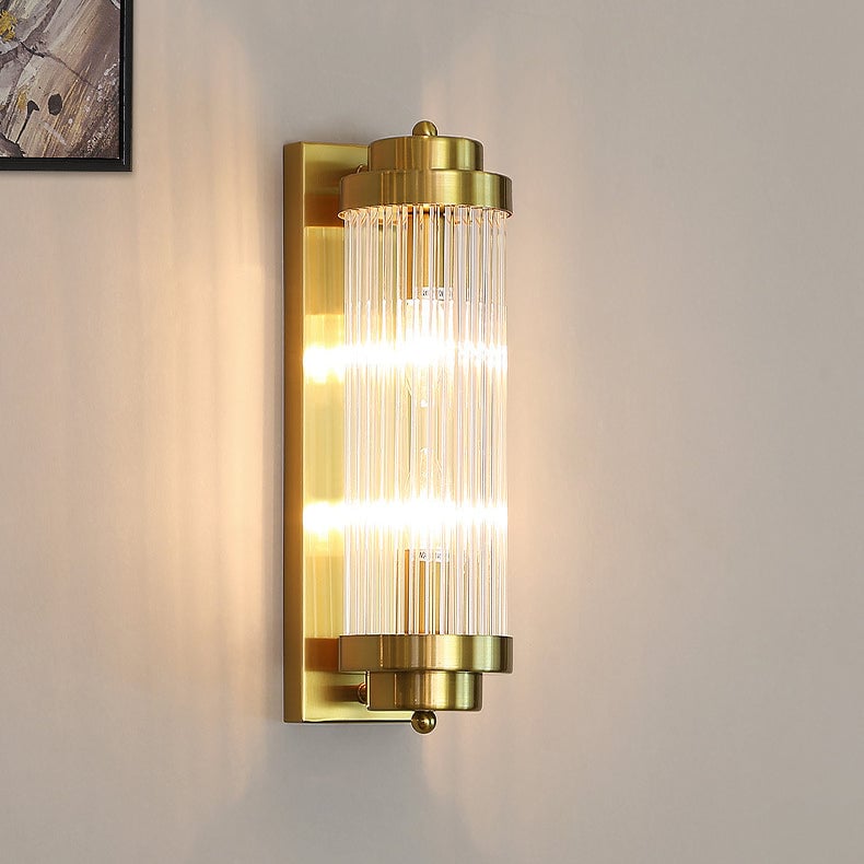 Crystal Pillar Metal Wall Lamp - Lumpaz