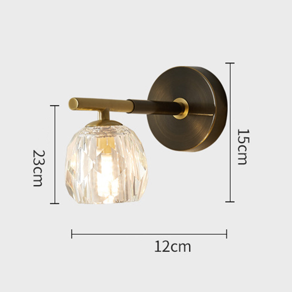Luxury Copper Ball 1-Light Wall Sconce - Lumpaz
