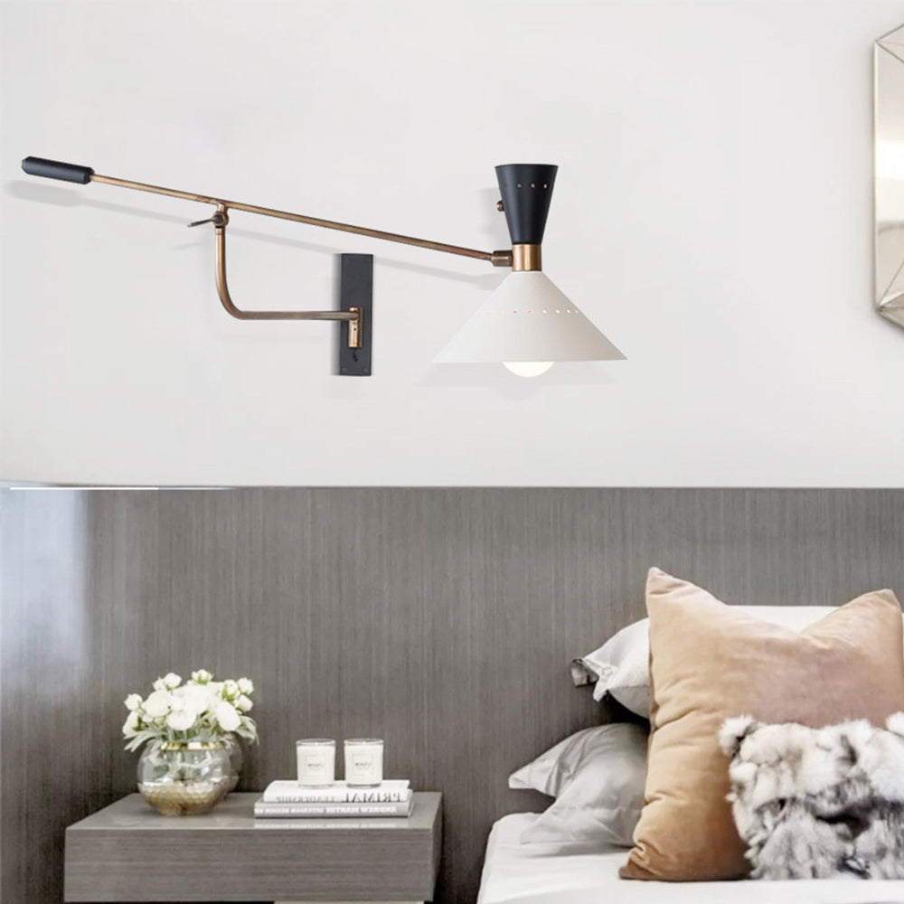 Modern Metal Cone Shade Wall Lamp - Lumpaz