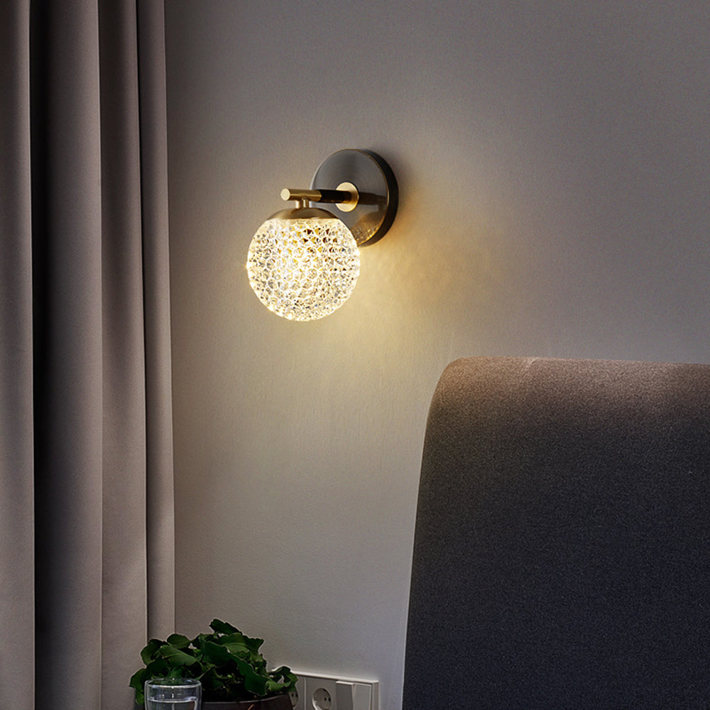 Luxury Copper Ball 1-Light Wall Sconce - Lumpaz