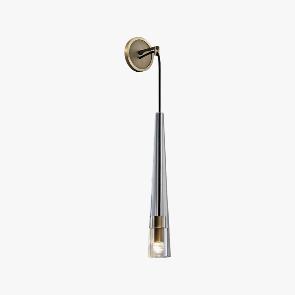 Modern Black Golden Hanging Suspended Wall Light - Lumpaz